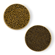 Load image into Gallery viewer, Two open gold tins of Petrusco caviar — golden-green Royal Ossetra and dark Caspian Ossetra Royal — viewed from above
