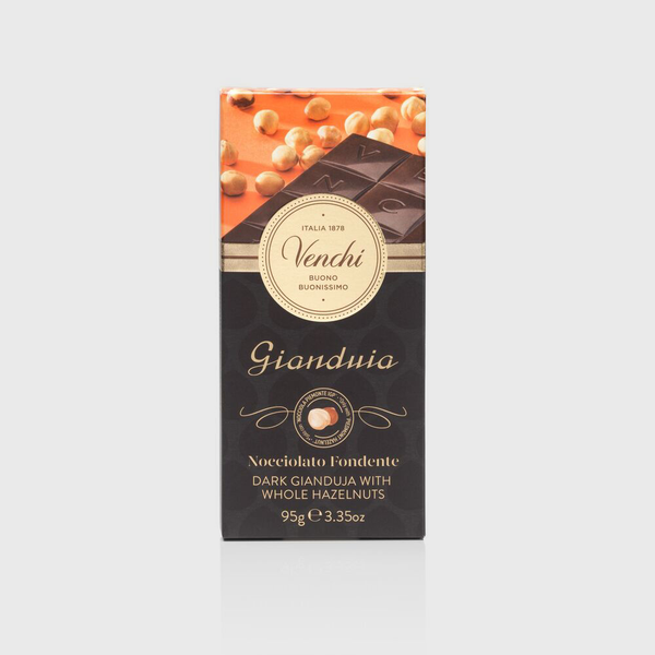 Venchi Gianduia chocolate bar packaging on a white background