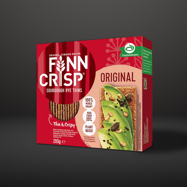 a box of Finn Crisp sourdough rye thins