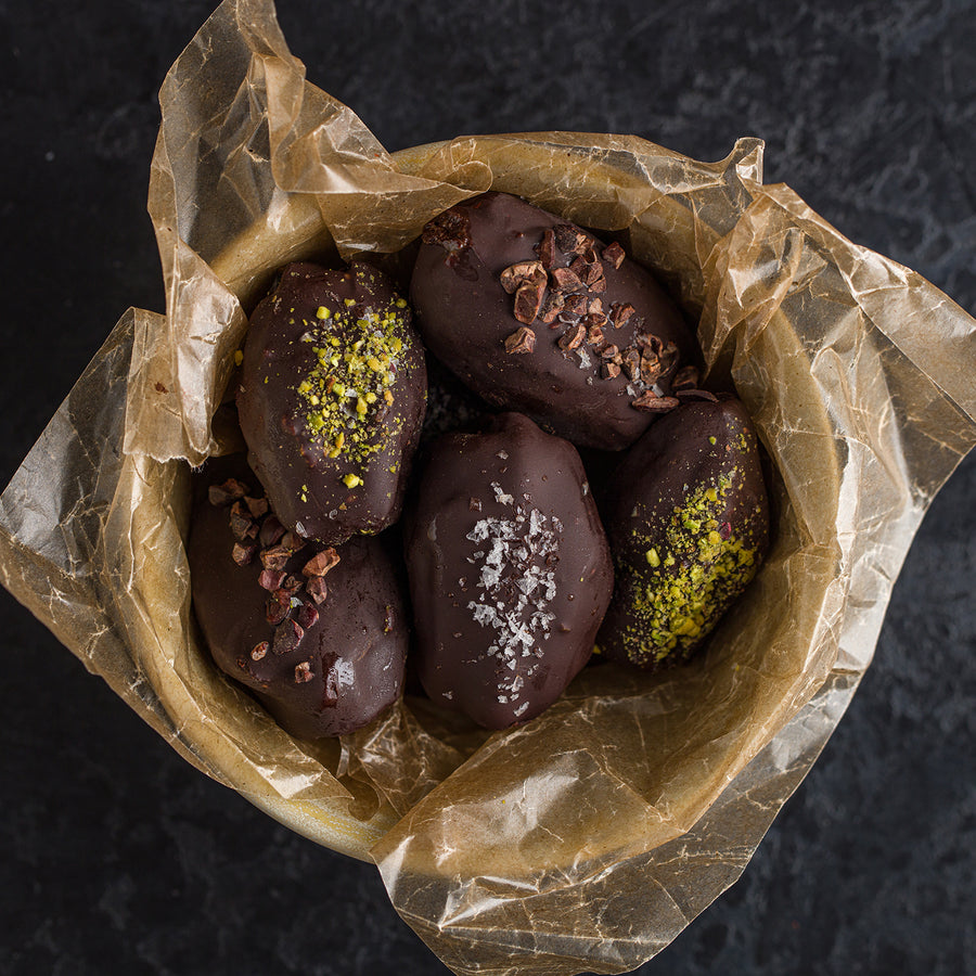 A basket of chocolates 
