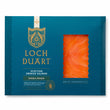 Load image into Gallery viewer, Loch Duart Scottish Double Smoked Salmon in teal packaging with gold crest, ready to eat.
