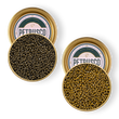 Load image into Gallery viewer, Royal Ossetra and Ossetra Reserve caviar in open tins.

