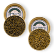 Load image into Gallery viewer, Royal Ossetra and River Beluga Hybrid caviar in open tins.
