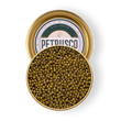 Load image into Gallery viewer, translucent background petrusco hybrid river beluga caviar tin with logo partially covered
